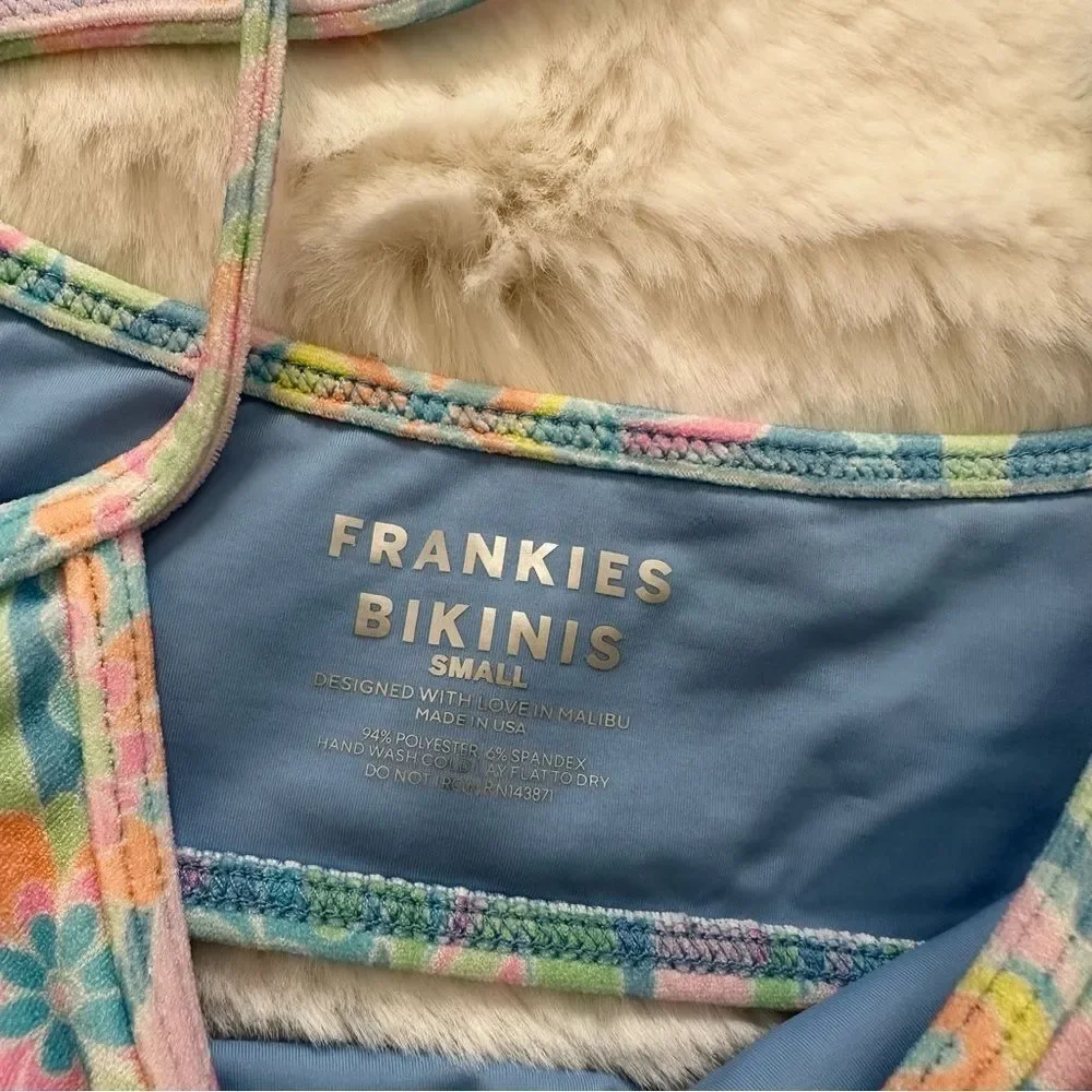 Frankie’s Bikinis Dallas Terry Bralette Bikini Top in Sunshower🐚🌸